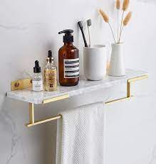 Marble Shelf Bathroom Towel Bar
