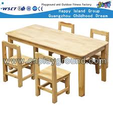 The whole set includes 1 rectangular table and 4 chairs. Kindergarten Furnitures Kids Wooden Table And Chair Sets Hc 2401 China Kindergarten Plastic Furniture Kids Table And Chair Made In China Com