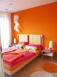 cheerful orange accent wall ideas