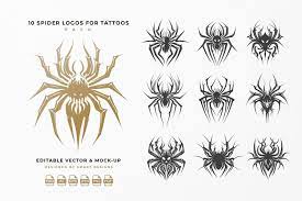 spider logos for tattoos pack x10
