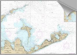 Peel And Stick Nautical Chart Of Gardiners Bay And Montauk