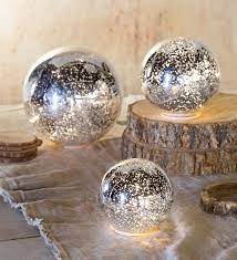 Glass Ball Lights Set Of 3 Gold