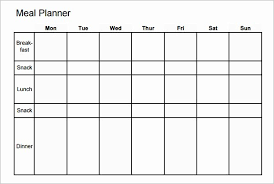 Meal Plan Template Word Inspirational 18 Meal Planning