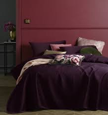 coco purple velvet coverlet set by