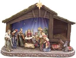 Nativity Set With Stable And