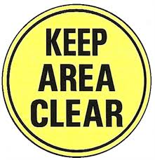 keep area clear non slip floor sign