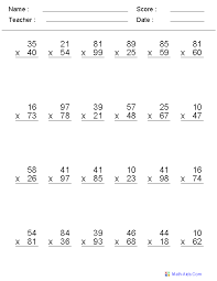 Grade multiplication facts to 144 no zeros (a) math worksheets. Multiplication Worksheets Dynamically Created Multiplication Worksheets
