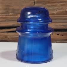 Antique Glass Insulator Cobalt Blue
