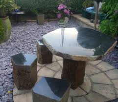 basalt stools with polished top