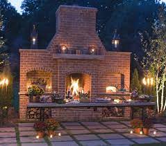 Fireplace Idea With Pizza Oven For