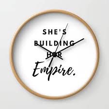 Her Empire Wall Clock By Magic Love Art