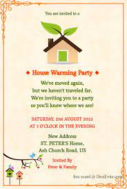 modern housewarming invitation card