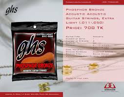 Ghs Phospohor Bronze Extra Light Acoustic Guitar Strings S315 11 50 Guitars N Gears
