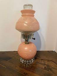 Antique Lamp Gorgeous Pink Globes
