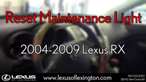 How To Reset Maintenance Lights For 2007 To 2012 Lexus Es 350