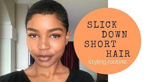 The goal here is to have my edges lay down smooth and sleek and dampening my hair seems to do just that. Pin On Short Twa Big Chip Short Natural