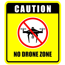 vector caution no drone zone sign vector