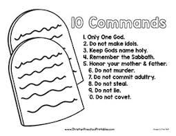 Click the image or click here to view/print/download. Ten Commandment Bible Printable Christian Preschool Printables