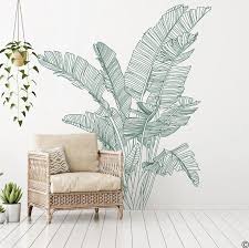 Large Tropical Plant Wall Decal Modern