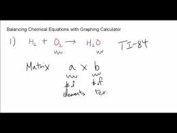 Balancing Chemical Equations Using