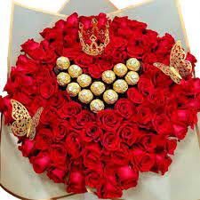 luxurious 100 fresh red roses bouquet