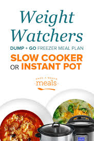 instant pot or slow cooker meal plan