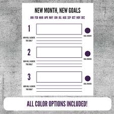 Printable Goal Setting Worksheet Goals Goal Tracker Plan Goal Planning Accomplishments Organize