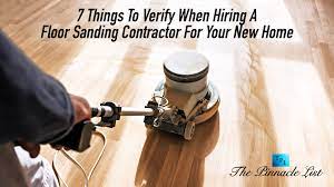 when hiring a floor sanding contractor