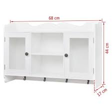 Entryway Wall Cabinet Display White