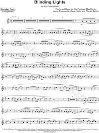 Once you download your digital sheet music, you can view and print it at home, school, or anywhere you want to make music, and you don't have to be connected to the. Brendan Ross Blinding Lights Sheet Music Alto Saxophone Solo In A Minor Download Print Sku Mn0205895