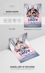 radio show free flyer template psd