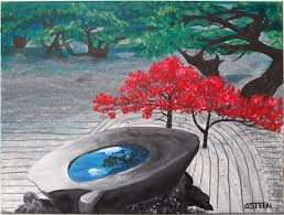 Asian Zen Garden Original Acrylic