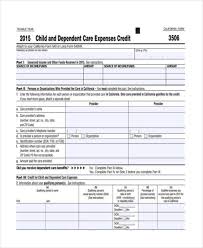 Free 8 Sample Child Care Expense Forms In Pdf Word