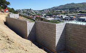 Retaining Wall Section Of Concrete