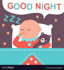 good night cartoon royalty free vector