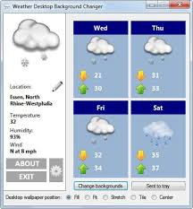 weather desktop background change
