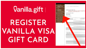 how to register vanilla visa gift card