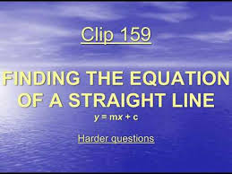 Equation Of A Straight Line