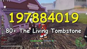 the living tombstone roblox song codes