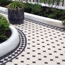 Garden tiles patio tiles garden floor garden paving outdoor paving outdoor flooring outdoor gardens outdoor porcelain tile white porcelain. Pin On Mosaic Floors In Black And White