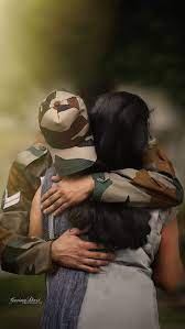 indian army lover hugging love