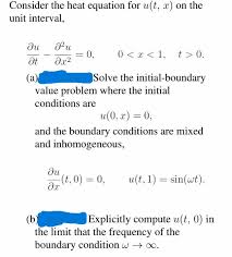 Answered Consider The Heat Equation