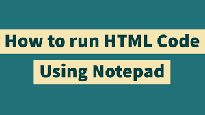 simple html program using notepad