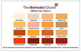 04a Methodist Tea Colour Chart Tea Towel