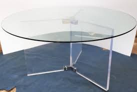 round glass dining table 1990s