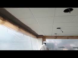 spraying ceiling tiles you