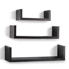 Wooden Floating Wall Shelves Espresso