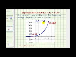 Ex Find An Exponential Growth Function