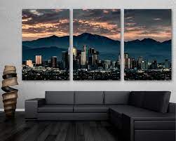 Los Angeles Skyline Wall Art Canvas