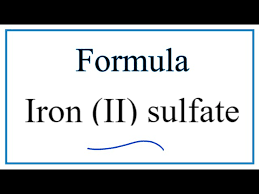 the formula for iron ii sulfate